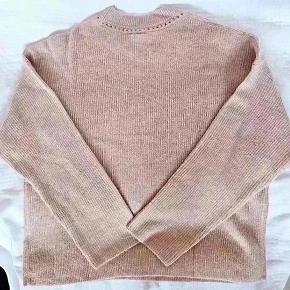 ๐ NWT ๐ Forever Cozy Relaxed Ribbed Crewneck Sweater, Pink XL - Picture 6 of 6